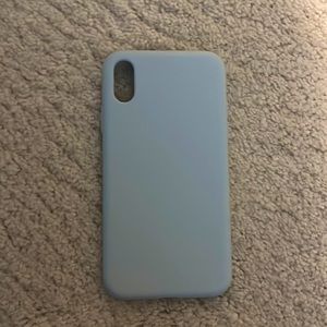 Silicone baby blue iphone xr case